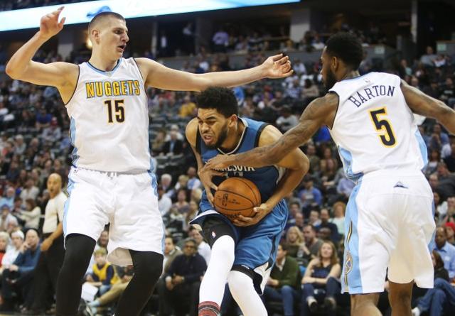  约基奇统治内线掘金大胜森林狼巩固西部第一  